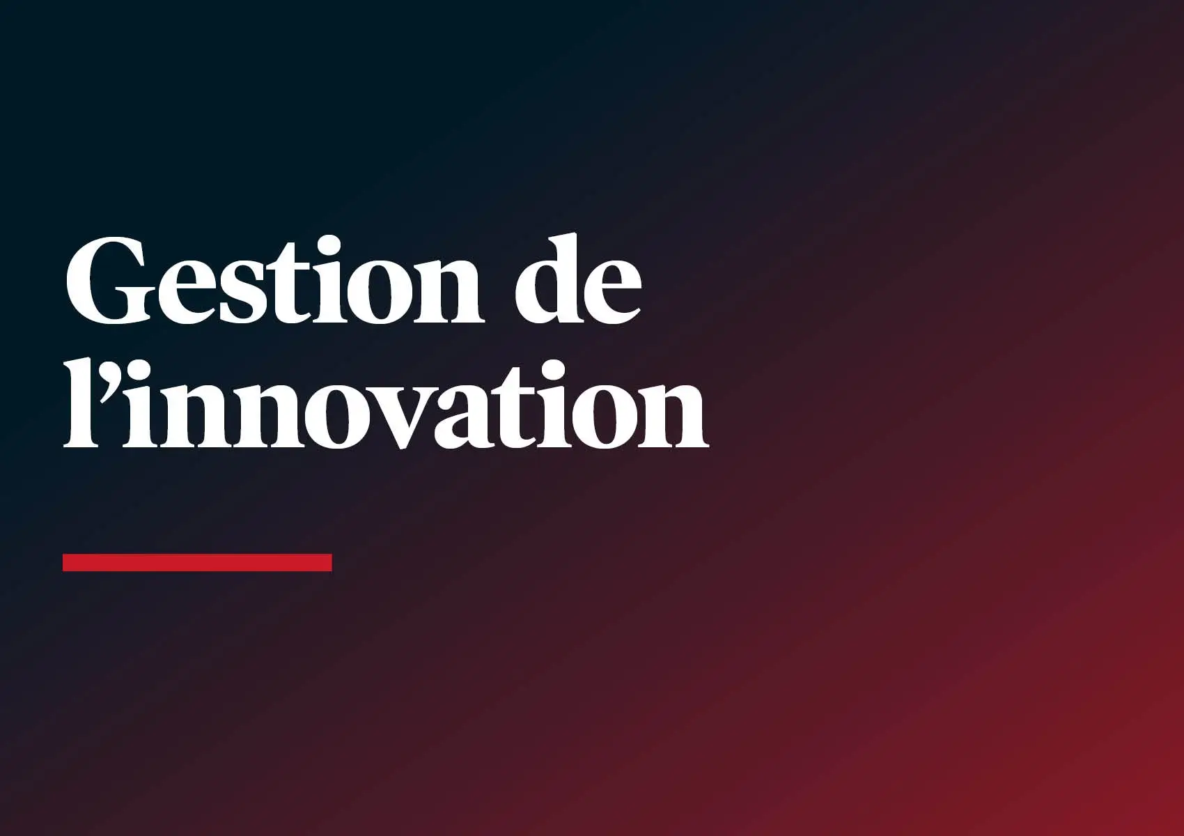 Gestion de l’innovation